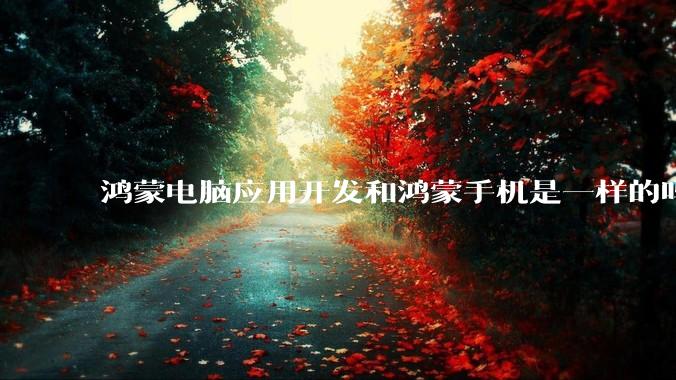 鸿蒙电脑应用开发和鸿蒙手机是一样的吗？